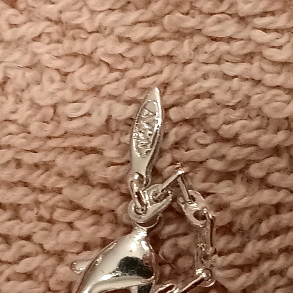 Vintage Avon Butterfly Necklace Silvertone 14.5 in Original Box